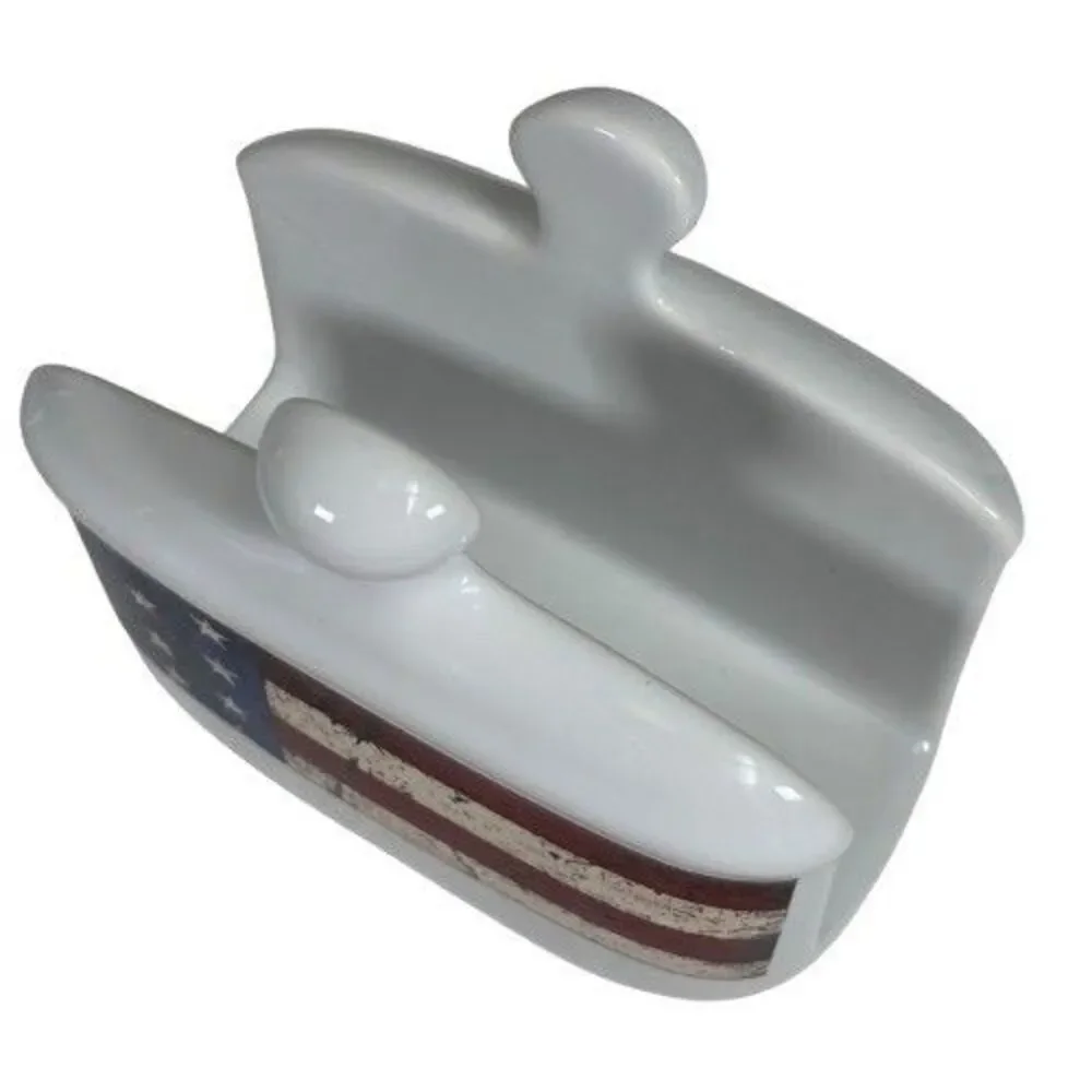 Colonial Napkin Holder American Flag Patriotic 1997 Sakura Warren Kimble USA